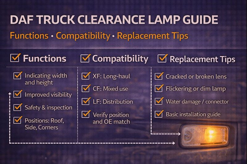 DAF Truck Clearance Lamp Guide: Functions, Compatibility & Replacement Tips